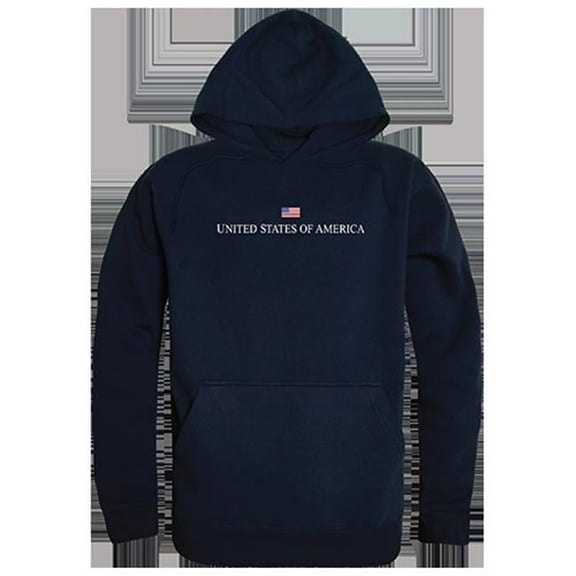Rapid Dominance USA Graphic Mens Pullover Hoodie [Navy Blue - S]