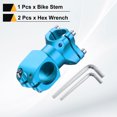 thumbnail image 3 of uxcell 25.4mm Bike Stem 7 Degree 50mm Aluminum Alloy Bicycle Handlebar Stem with Hex Wrench for Mountain Road Bike BMX MTB Cycling, Sand Lake Blue, 3 of 7