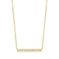 Ross-Simons 0.25 ct. t.w. Diamond Bar Necklace in 18kt Gold Over Sterling, Women's, Adult