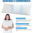 thumbnail image 3 of Talatex 3-Zone Adjustable Body Pillow, Natural Latex Ergonomic Support for Full Body, Includes Removable Ultra-Cooling Pillowcase, 20x54 Inches, 3 of 8