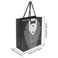 thumbnail image 2 of HEANUJJ 5Ud Bolsas De Papel Negro Tuxedo Para Envolver Regalos En Cumpleaños Y Celebraciones, 2 of 8