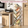 thumbnail image 5 of HJTER 10 Tier Tree Book Shelf, Floor Standing Wood Bookshelf for Narrow Space, Storage Organizer Bookshelves for Books/CDs/Magazine, Bookcase with Shelves for Home Office, Living Room - Natural, 5 of 9