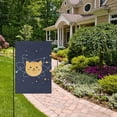 thumbnail image 2 of Yayeee Garden Flag 28" x 40" Double Sided Outdoor Yard Lawn Holiday Decorations, Orange Cat Planet, 2 of 6