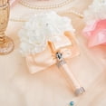 thumbnail image 5 of Licupiee Wedding Bouquets for Bride, Bridal Bridesmaid Bouquet Wedding, Flowers with Ribbon and Rhinestones, Valentine's Day, Home Decor, Decoration, 5 of 7
