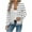 #050-Gray, variant on Women's Winter Stretchy Breathable Gradient Striped Zipper Jacket Cardigan Casual Loose Fit