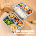 thumbnail image 5 of Bento Lunch Box, 4 Compartment Meal Prep Containers, Reusable Food Storage Containers, Stackable, Suitable for Schools, Companies,Work and Travel, Plastics Lunch Boxes, 5 of 5