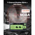 thumbnail image 2 of VEVOR Emergency Weather Radio, 4000mAh Battery, FM/AM/WB/NOAA Alert Solar Hand Crank Emergency Radio, with USB Charging Cable, SOS Alarm and Flashlight, 2 of 9