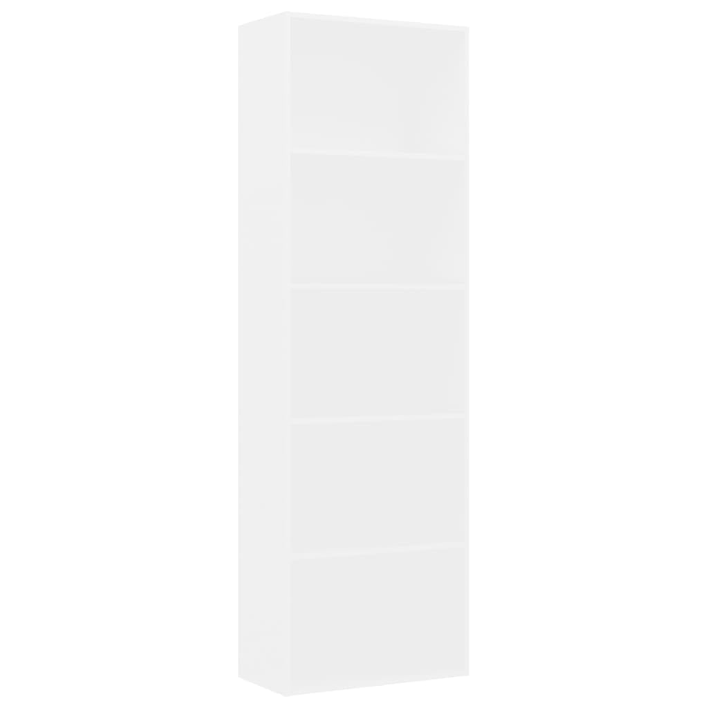 Kepooman 23" Book Cabinet, 5-layer Floor Cabinet for Home, Side Corner Storage Cabinet for Living Room, White