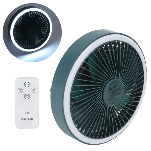 Remote Control Fan, Remote Control Fan USB Charging LED Night Light Speed Battery Powered Bracket Fan For Indoor For Patio Living Room Bedroom Office