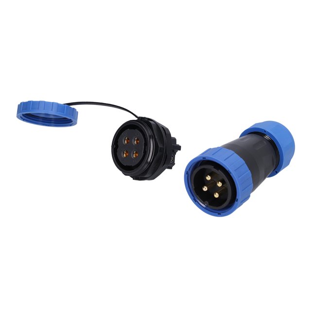 Enchufe impermeable con tuerca trasera para conector de alimentación de aviación, adaptador industrial de 250 V y 45 A, LP284 pines