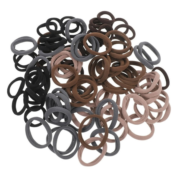 NICEXMAS Ponytail Holder Hair Ties Beige 100Set 1.6X1.6X0.2In