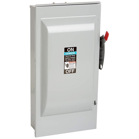 Siemens Safety Switch, Non-Fusible, 200 A, Steel GNF324R