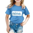 thumbnail image 2 of Stylish Graphic Print Short Sleeve Tee Shirt For Teen Girls And Kids Casual Comfortable Daily Wear Tops Short Sleeve Shirt for Girls Tees Kids Tshirts Clothes Summer Tops T-Shirt, 2 of 3
