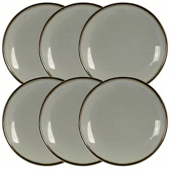 Modern Country Salad Plates, 6 Pieces