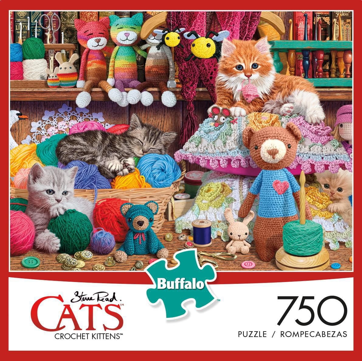 Buffalo Games Cats Series Crochet Kittens 750 Piece Jigsaw Puzzle