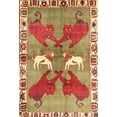 thumbnail image 1 of Ahgly Company Indoor Rectangle Traditional Metallic Gold Persian Area Rugs, 3' x 5', 1 of 6