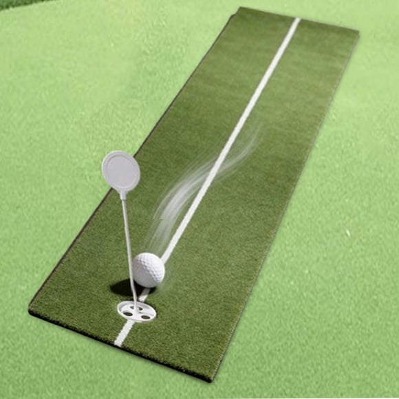 Quzzie Golf Putting Mat Portable Practice Green with Hole Cup Anti Slip Foldable PP Surface Training Accessory Suitable for Indoor Outdoor Home Office Garden