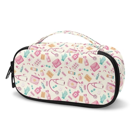 Jiueut Medical Print Insulin Storage Bag Pen Insulin Travel Bag for Diabetics Storage Zipper Bags for Organizing Diabetic Supply Bag with Extra Room Insulin Bags for Women