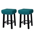 thumbnail image 1 of 2pcs Fundas para Taburetes Rectangulares, Fundas para Taburetes de Bar, Funda para Asiento de Silla de Banco de Madera Cian Oscuro, 1 of 6