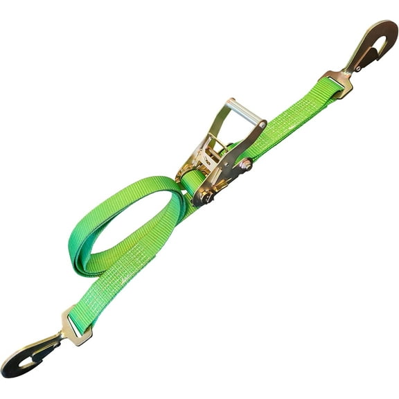 Mega Cargo Control USA 2" x 8' Ratchet Strap W/ Twisted Snap Hook - (1-Pack) -  WLL: 3333 lbs