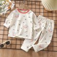 thumbnail image 2 of TOWED22 Toddler Baby Boy Clothes Contrast Color Sweatshirt Pullover Tops + Casual Pants Fall Winter Outfit Set Size:5-6 Y,Color:Light Gray, 2 of 6