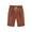 Brown, variant on Lenpel Bermuda Shorts for Women Elastic High Waisted Drawstring Button Front Knee Length Shorts Summer Casual Shorts with Pockets