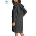thumbnail image 3 of Deago Women's Casual Zip up Hoodies Long Tunic Sweatshirts Jackets Fashion Plus Size Hoodie with Pockets (Gray, 3XL), 3 of 7