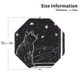 thumbnail image 2 of KLL Drink Coasters Set Octagon of 4,PU Leather Absorbent Coasters Set Decorative Coffee Cup Coasters Housewarming Gift for Home Decor-Star Gazing Cat Illustration, 2 of 5