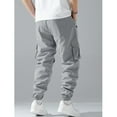 thumbnail image 4 of Men's Active Fleece Cargo Jogger Pants Gray M, 4 of 5