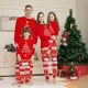 thumbnail image 3 of 2024 Nuevos conjuntos navideños familiares, conjunto de pijamas a juego para mamá, papá y niños, mameluco para bebé y perro, traje suave y suelto de 2 piezas, ropa de dormir, 3 of 5
