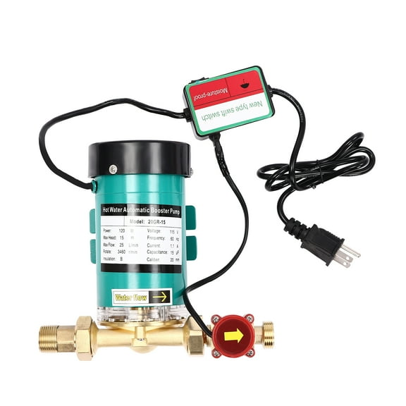 Water Pressure Booster Pump 120w 21.7psi 396gph Automatic Household Water Pressure Booster Pump Pressure Pump for Duplex Apartments Suburban Villas High-Rise Buildings with Low Water Pressure