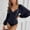 Blue, variant on Lilgiuy Women Trendy V-neck Pullover All-in-one Tight Charming Color One-Piece for School College