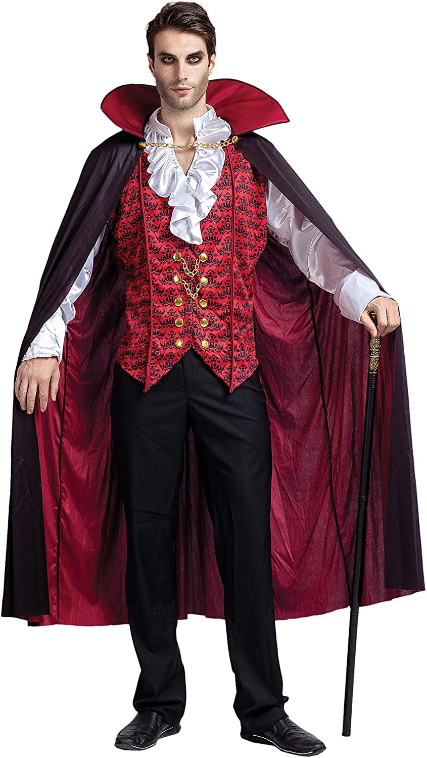 Royal Vampires Adults Fancy Dress Spooky Dracula Womens Mens Halloween Costumes