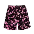 thumbnail image 3 of Binienty Men's Board Shorts Swim Trunks With Pink Cherry Blossom Pattern - Quick Dry for Beach Vacation and Water Sports, 3 of 10