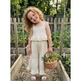 thumbnail image 5 of Loicainy Toddler Kids Girls Strappy Top Flare Pants Clothes Set 6 12 18 24 Months 2T 3T 4T 5T Tie-up Sleeveless Camisole with Pants Solid Summer Outfit, 5 of 9