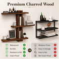 thumbnail image 4 of MEHOOM 3-Tier Wooden Floating Wall Shelf, Rustic Wall-Mounted Storage Shelves for Bedroom, Living Room, Farmhouse Wall Decor, 20in, 4 of 10