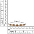 thumbnail image 2 of Gem Stone King 6.45 Ct Oval Brown Tiger Eye White Created Sapphire 925 Sterling Silver Bracelet for Women, 2 of 4