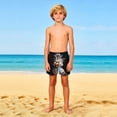 thumbnail image 5 of Crunowin Boys Summer Shorts Cute Graphics Loose Front Pockets Beach Shorts Black Size 5T, 5 of 10