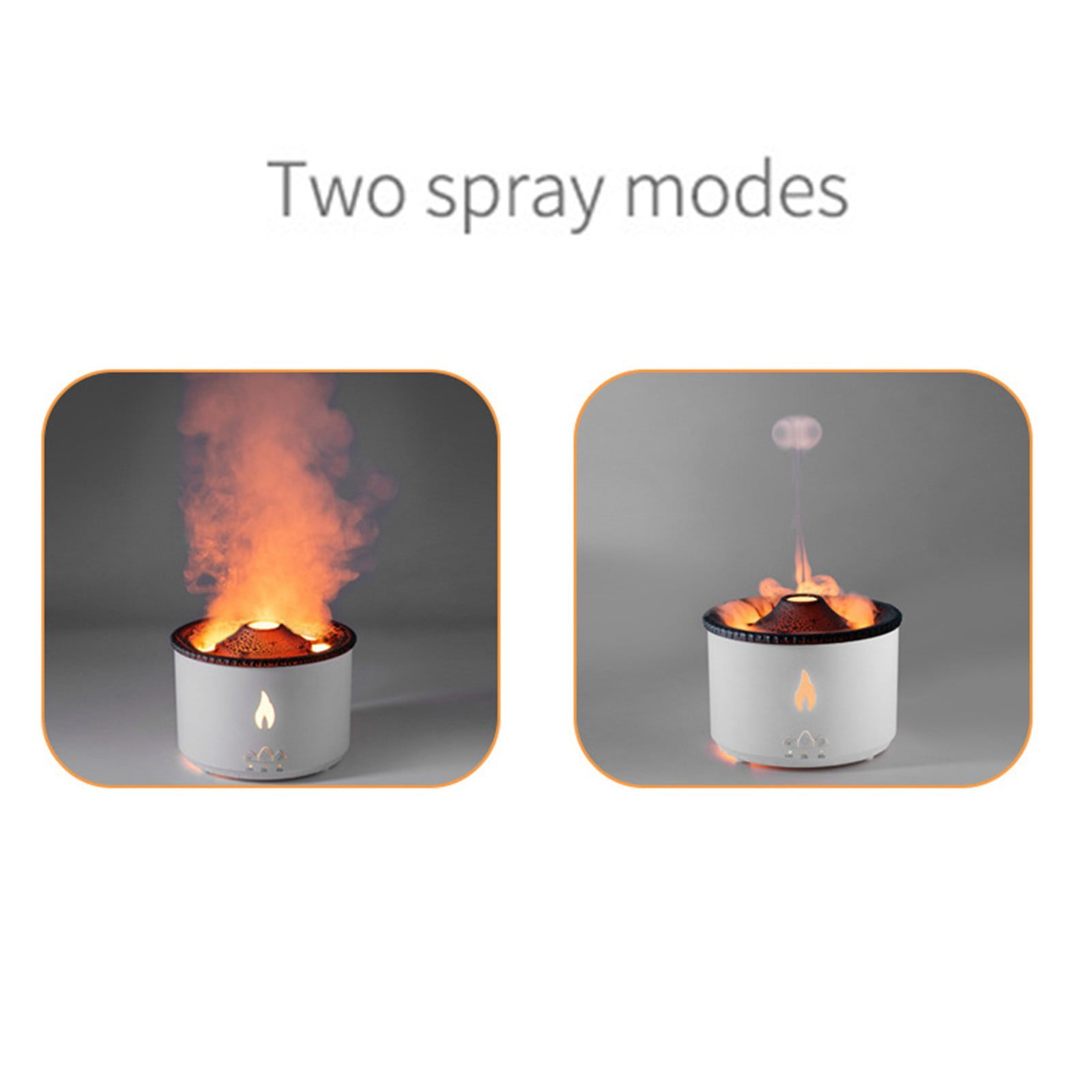 Humidifier, Humidifiers for Bedroom, Oil Volcano Diffusers, 360ml Aromatherapy Diffuser with Multiple Mist Mode, Timer and Waterless Auto-Off, for Home Office,White