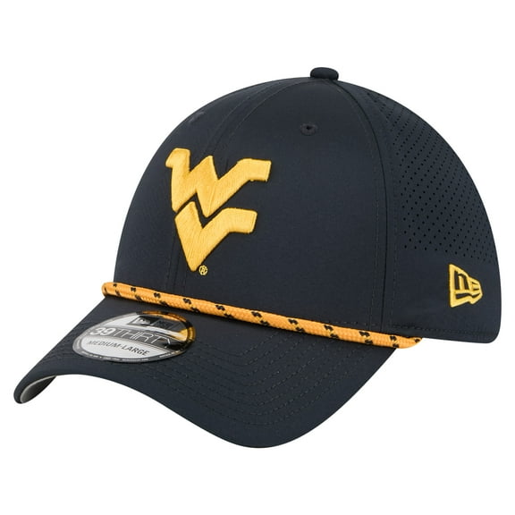 Men's New Era  Navy West Virginia Mountaineers Rope 39THIRTY Flex Hat