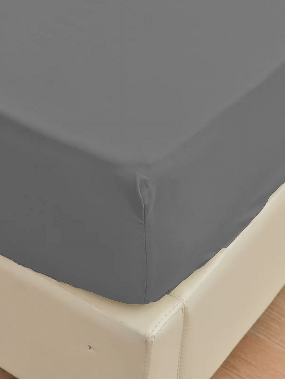 Super Soft Bamboo Bed Sheet Sets, 1800 Thread Count, Hypoallergenic and Machine-Washable, Light Gray 4 Piece Set