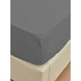 thumbnail image 7 of Super Soft Bamboo Bed Sheet Sets, 1800 Thread Count, Hypoallergenic and Machine-Washable, Gray 4 Piece Set, 7 of 7
