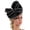 Black, variant on Vintage Rhinestones Bowknot Fascinator Hat Headband Horseracing Headwear for Cocktails Teaparty Pillbox Hat Headpiece