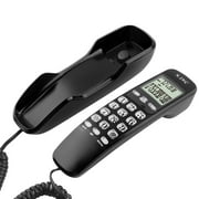 Fdit Mini Wall Telephone Home Office Hotel Incoming Caller ID LCD Display Landline Phone, Wired Telephone, Home Telephone