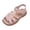 Pink, variant on Summer Sandals for Girls Open Toe Cute Solid Strappy Slip on Outdoor Flat Shoes Breathable Hollow out Gladiator Dress Shoes Brown 6 Toddler