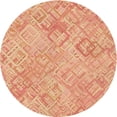 thumbnail image 1 of Ahgly Company Machine Washable Indoor Round Transitional Bright Orange Area Rugs, 4' Round, 1 of 7