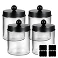 thumbnail image 1 of Countertop Organizer Clear Glass Storage Jar Set Practical Organizational Containers for Kitchen Bathroom 4pcs, 1 of 1