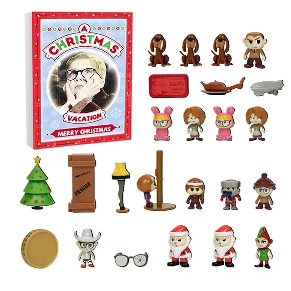 Le calendrier de l'avent 2024 comprend 24 calendriers remplis de personnages et d'accessoires stupides et festifs