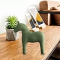 thumbnail image 3 of Wooden Horse Figurine Mini Swedish Dala Pure Color Horse Statue Pinewood Hand Painted Nordic Style Horse Figurine for Family Living Room, Entrance Door, Desk, Cabinet, Bookshelf(Green-S), 3 of 7
