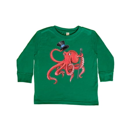 

Inktastic Formal Octopus with Top Hat and Cane Gift Toddler Boy or Toddler Girl Long Sleeve T-Shirt
